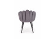 K410 Kėdė metalinė pelenų velvetas