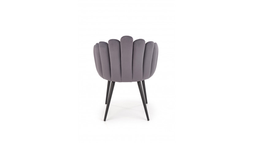 K410 Kėdė metalinė pelenų velvetas