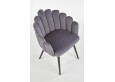 K410 Kėdė metalinė pelenų velvetas