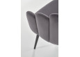 K410 Kėdė metalinė pelenų velvetas