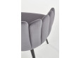 K410 Kėdė metalinė pelenų velvetas