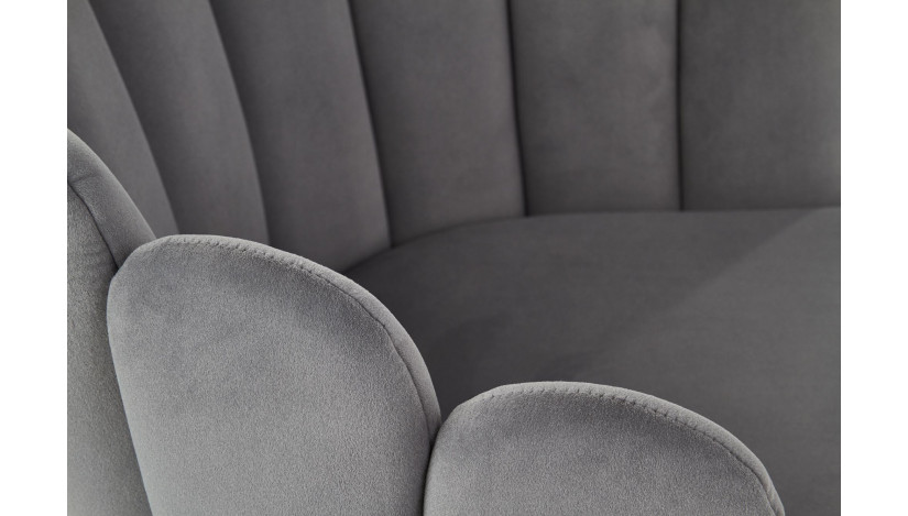 K410 Kėdė metalinė pelenų velvetas