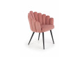 K410 Kėdė metalinė rožinė velvetas