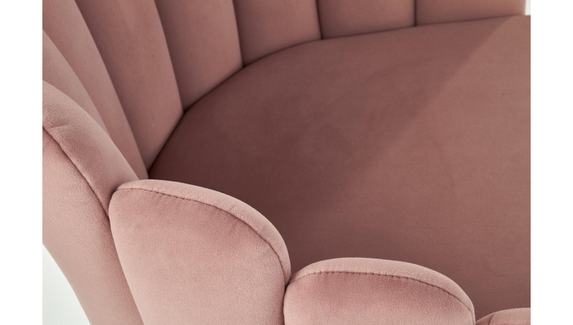 K410 Kėdė metalinė rožinė velvetas