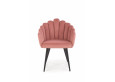 K410 Kėdė metalinė rožinė velvetas