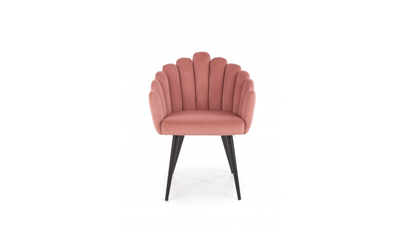 K410 Kėdė metalinė rožinė velvetas