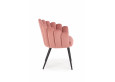 K410 Kėdė metalinė rožinė velvetas