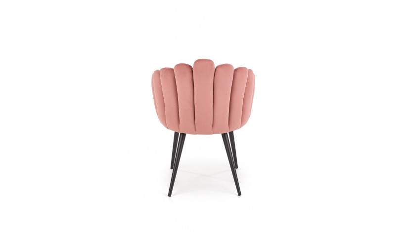 K410 Kėdė metalinė rožinė velvetas