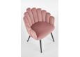 K410 Kėdė metalinė rožinė velvetas