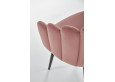 K410 Kėdė metalinė rožinė velvetas
