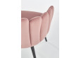 K410 Kėdė metalinė rožinė velvetas
