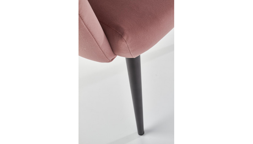 K410 Kėdė metalinė rožinė velvetas
