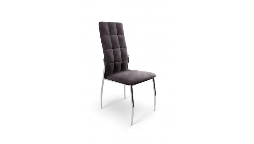 K416 Kėdė metalinė pelenų velvetas