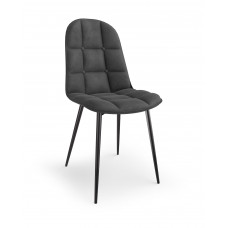 K417 Kėdė metalinė pelenų velvetas