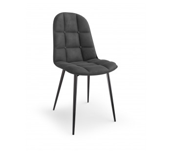 K417 Kėdė metalinė pelenų velvetas K417 Kėdė metalinė pelenų velvetas
