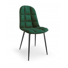 K417 Kėdė metalinė žalia velvetas