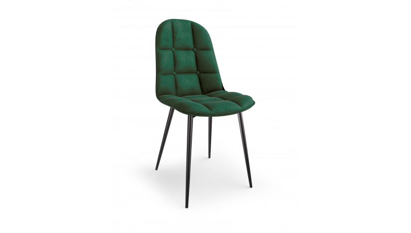 K417 Kėdė metalinė žalia velvetas
