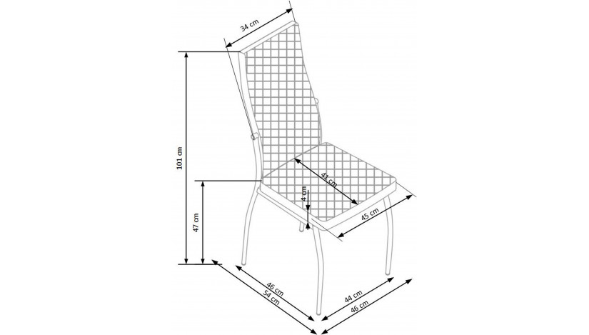 K238 Kėdė metalinė balta