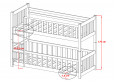 KONRAD Dviaukštė lova 80 x 200 cm