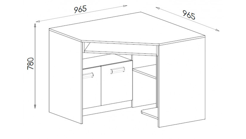 Rašomasis stalas kampinis LORENTO L11