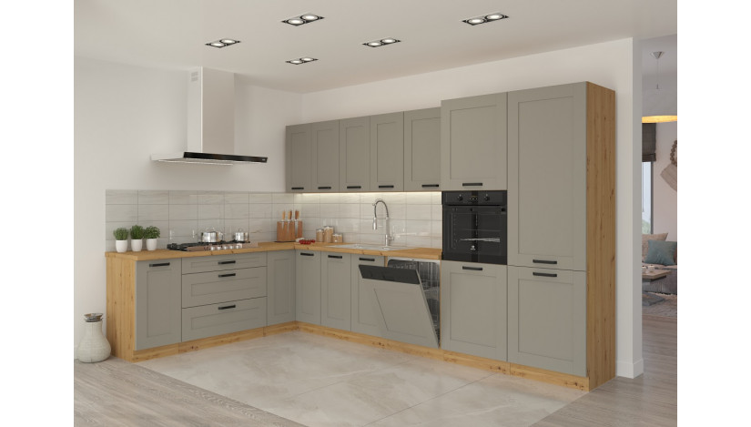 LUNA 560 cm virtuvės baldų komplektas MDF 19mm