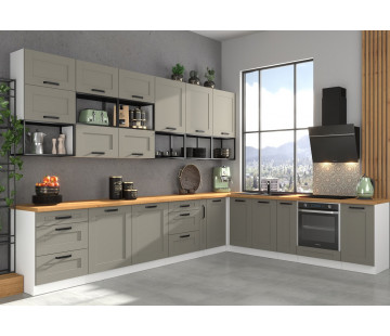 LUNA 630 cm virtuvės baldų komplektas MDF 19mm