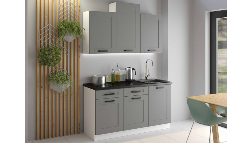 LUNA ZM 713x596 indaplovės durelės 60 cm Dustgrey Balta