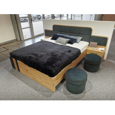MOLTO miegamojo lova ML 160 x 200 (su staliukais) BLACK