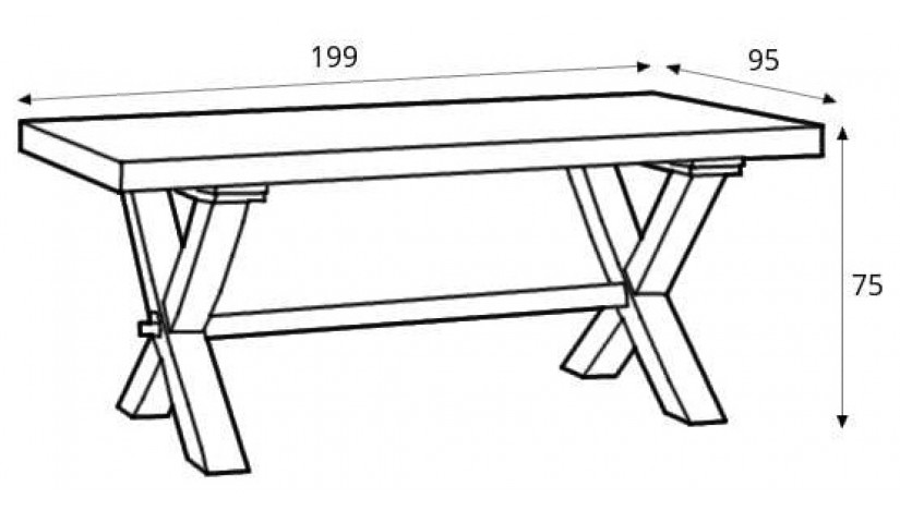 Provance Stalas 199 x 95 cm