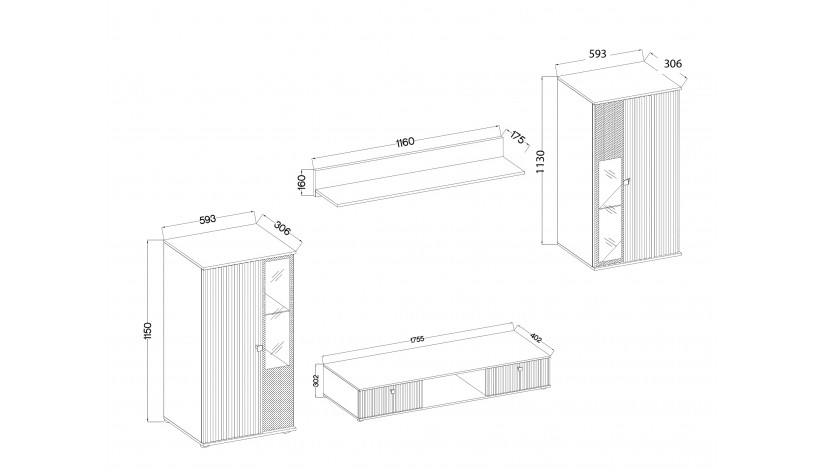 Salsa sekcija MDF LAMELE