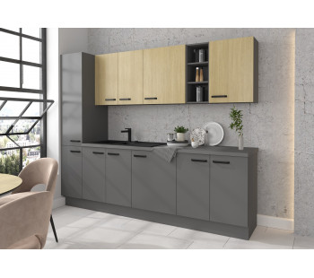 SCANDI NESSA 260 cm virtuvės baldų komplektas