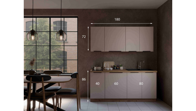 SOLEA 180 cm virtuvės baldų komplektas