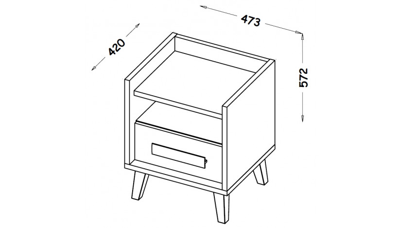 Naktinis staliukas WERSO W11