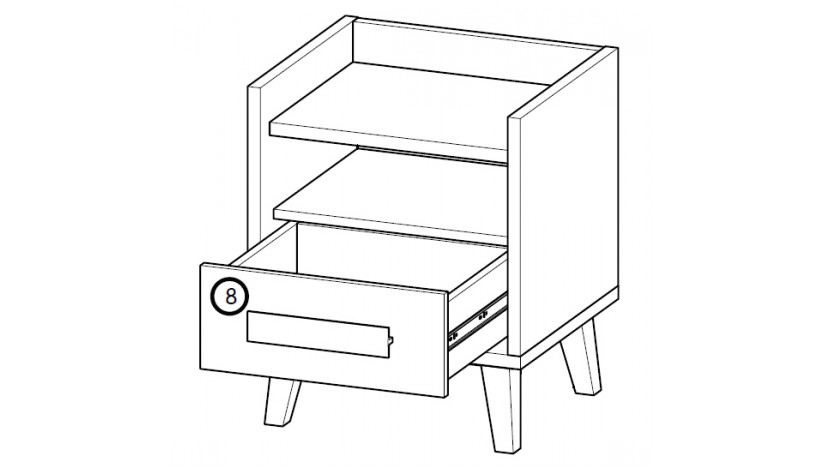 Naktinis staliukas WERSO W11