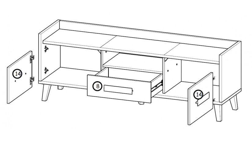 TV staliukas WERSO W7