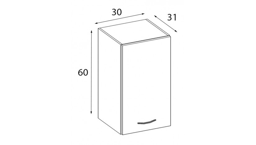 DAVE 30 G-60 Pakabinama Spintelė