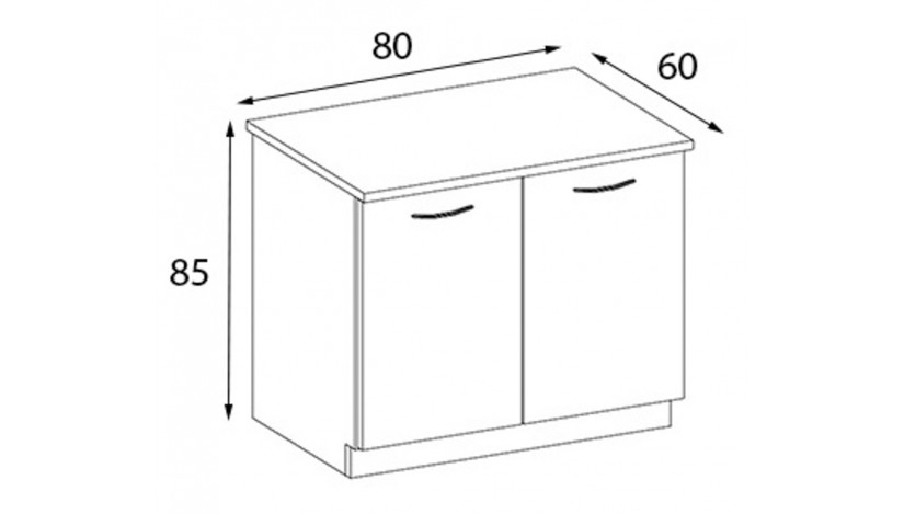 DAVE 80 D 2F ZB Pastatoma Spintelė