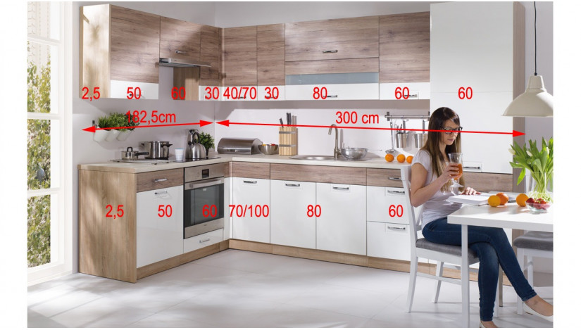 Econo 300/180 Virtuvės baldų komplektas