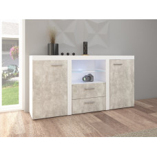 Rumba komoda 2F2S balta betonas