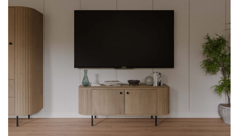 OVALIO 302 TV staliukas 2F ąžuolas cremona