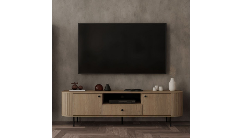 OVALIO 321 TV staliukas 2F 1S ąžuolas cremona