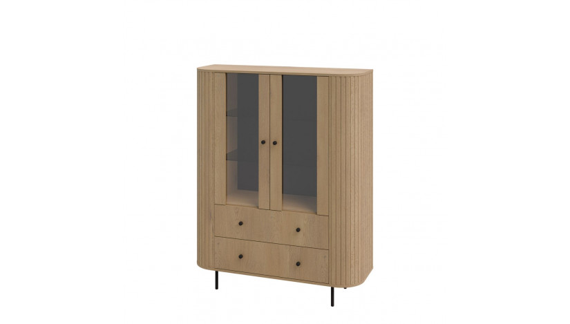 OVALIO 112 Vitrina 1F 2S ąžuolas cremona