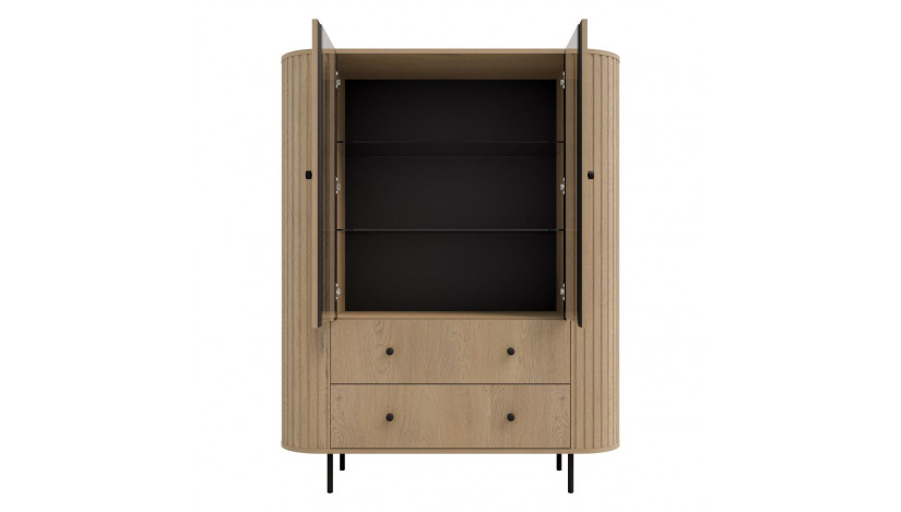OVALIO 112 Vitrina 1F 2S ąžuolas cremona