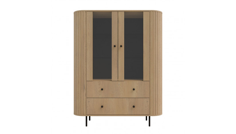 OVALIO 112 Vitrina 1F 2S ąžuolas cremona