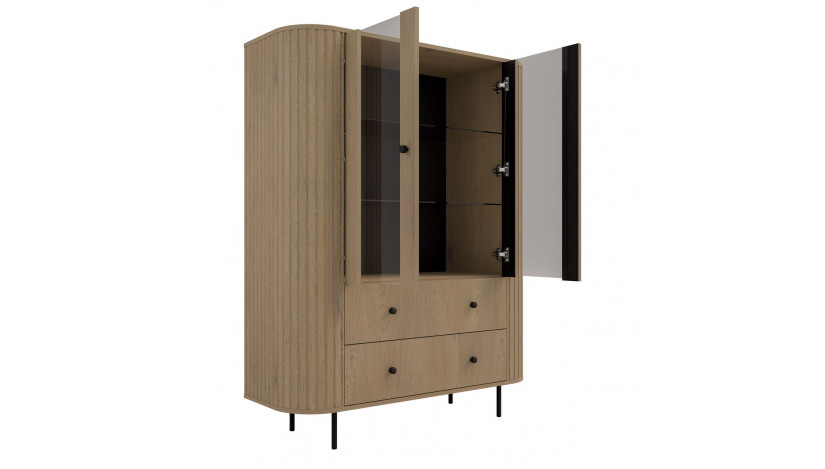 OVALIO 112 Vitrina 1F 2S ąžuolas cremona