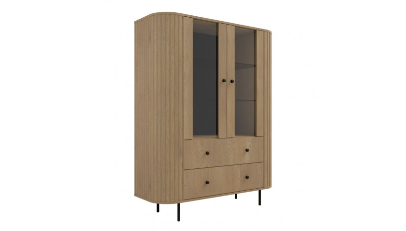 OVALIO 112 Vitrina 1F 2S ąžuolas cremona