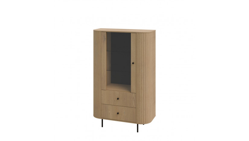OVALIO 112 Vitrina 1F 2S ąžuolas cremona