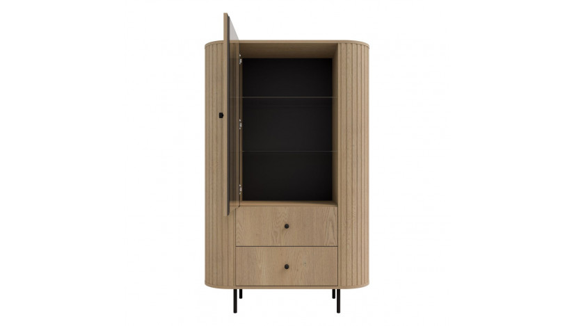 OVALIO 112 Vitrina 1F 2S ąžuolas cremona