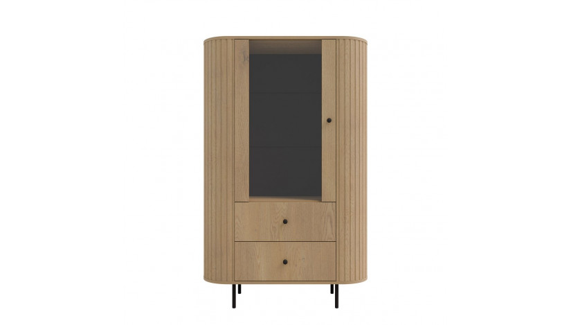 OVALIO 112 Vitrina 1F 2S ąžuolas cremona