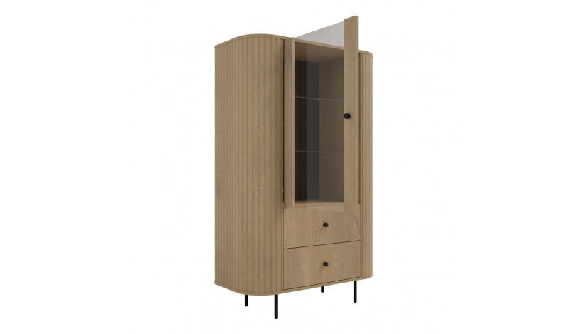 OVALIO 112 Vitrina 1F 2S ąžuolas cremona